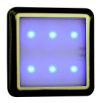 Ikona: DEKORA 4 - LED nábytkové svítidlo čtvercové modré, D4/NM, Panlux